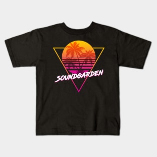 Soundgarden - Proud Name Retro 80s Sunset Aesthetic Design Kids T-Shirt